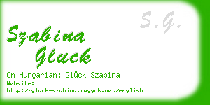 szabina gluck business card